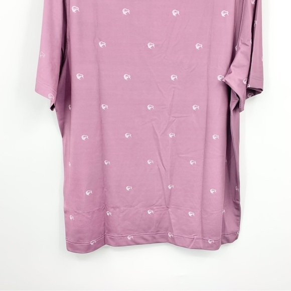 Chubya Golf Men Size Medium Polo Shirt Short Sleeve Top Purple Bird Printed - Picture 6 of 8